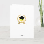 Bonne carte de graduation face et laurier (Dos)