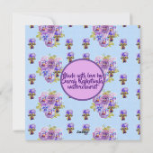 Bonne carte de grand-mère fleurie Pansy pour anniv (Dos)