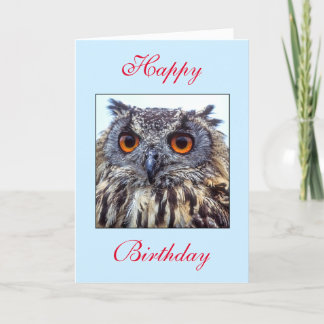 Bonne carte de hibou d'anniversaire