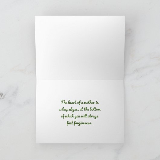 BONNE CARTE DE JOUR DE MÈRE (Intérieur)