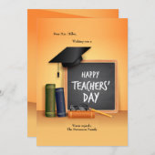 Bonne carte de jour pour les enseignants (Devant / Derrière)