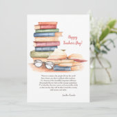 Bonne carte de jour pour les enseignants (Debout devant)