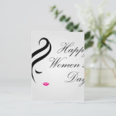 Bonne carte de jour pour les femmes avec le visage (Debout devant)