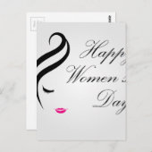 Bonne carte de jour pour les femmes avec le visage (Devant / Derrière)