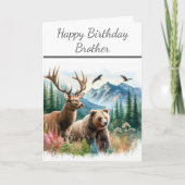 Bonne carte de la faune de Brother Birthday (Devant)