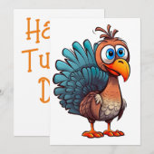 Bonne carte de la fête de la Turquie (Devant / Derrière)