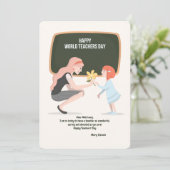 Bonne carte de la Journée mondiale des enseignants (Debout devant)