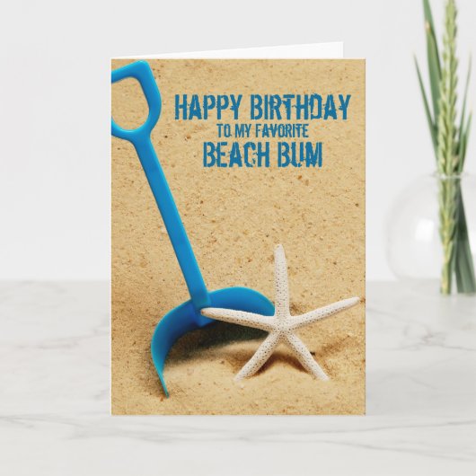Bonne carte de la plage d'anniversaire (Devant)