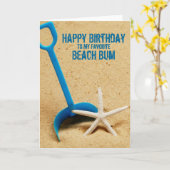 Bonne carte de la plage d'anniversaire (Fleur jaune)