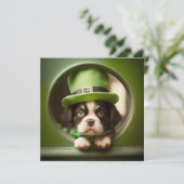 Bonne carte de marionnettes pour la Saint Patrick' (Debout devant)
