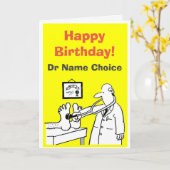 Bonne carte de médecin d'anniversaire pour personn (Fleur jaune)