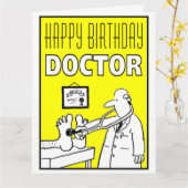 Bonne carte de médecin d'anniversaire pour personn (Fleur jaune)