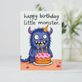 Bonne carte de monstre d'anniversaire (Debout devant)