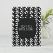 Bonne carte de Motif Citrouille noir Halloween (Debout devant)