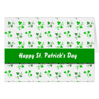 Bonne carte de Motif Shamrock St. Patrick's Day