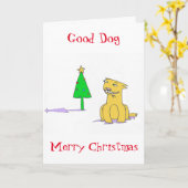 Bonne carte de Noël de chien (Fleur jaune)