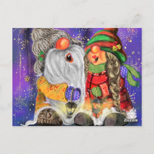 Bonne carte de Noël Gnome (Dos)