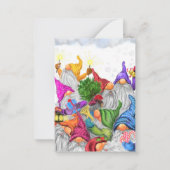 Bonne carte de Noël Gnomes (Dos)