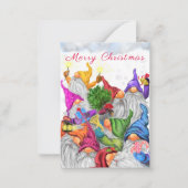 Bonne carte de Noël Gnomes (Devant)