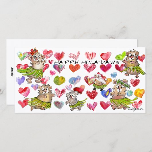 Bonne carte de Noël Huladays (Devant / Derrière)