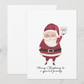 Bonne carte de Noël Père Noël (Devant / Derrière)