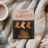 Bonne carte de Noël Y'all-idays Cowboy