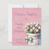 Bonne carte de note à plat de Pâques (Devant)
