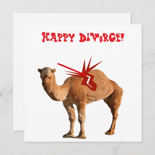 Bonne carte de note de divorce (Devant / Derrière)