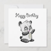 Bonne carte de panda d'anniversaire (Devant)