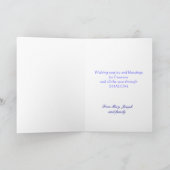 Bonne carte de Pâque avec l'étoile de David et fle (Intérieur)