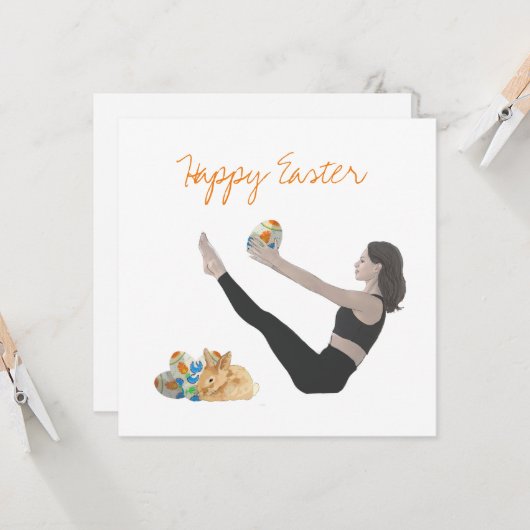 Bonne carte de Pâques (Devant/Arrière en situation)