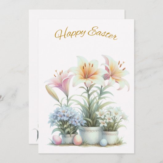 Bonne carte de Pâques (Devant / Derrière)