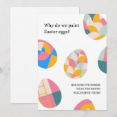 Bonne carte de Pâques avec amusante plaisanterie (Devant / Derrière)