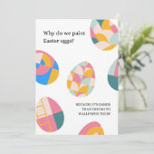 Bonne carte de Pâques avec amusante plaisanterie (Debout devant)