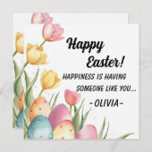 Bonne Carte de Pâques, Bonne Fleurs de Printemps (Devant / Derrière)