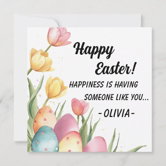 Bonne Carte de Pâques, Bonne Fleurs de Printemps (Devant)