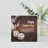 Bonne carte de Pâques (Carré) (Debout devant)