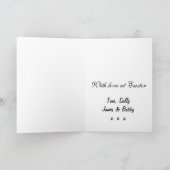 Bonne carte de Pâques moderne floral (Intérieur)