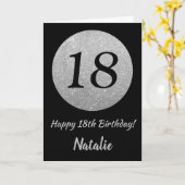 Bonne carte de Parties scintillant 18e anniversair (Fleur jaune)