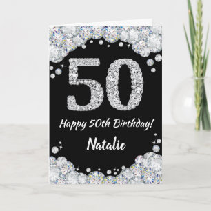 Bonne carte de Parties scintillant 50e anniversair