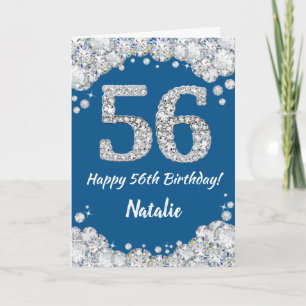 Bonne carte de Parties scintillant 56e anniversair