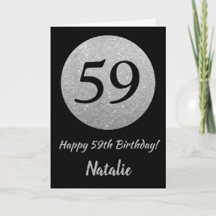 Bonne carte de Parties scintillant 59e anniversair
