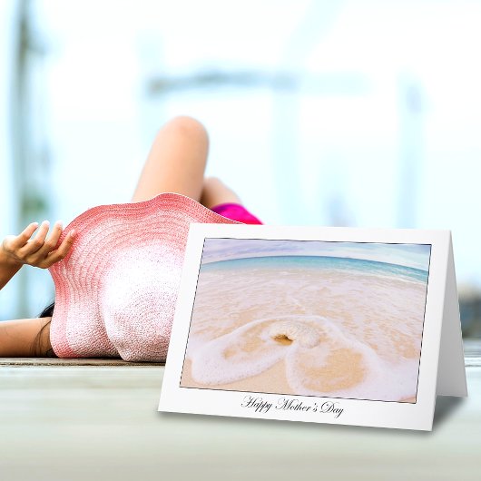 Bonne carte de plage Seashell pour la Fête des Mèr