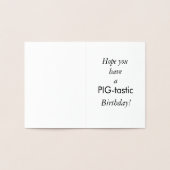 Bonne carte de porc volant anniversaire (Intérieur)