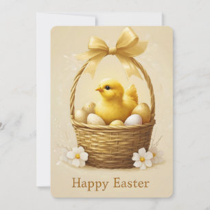 Bonne carte de poussette Pâques mignonne