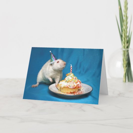 Bonne carte de rat d'anniversaire (Devant)