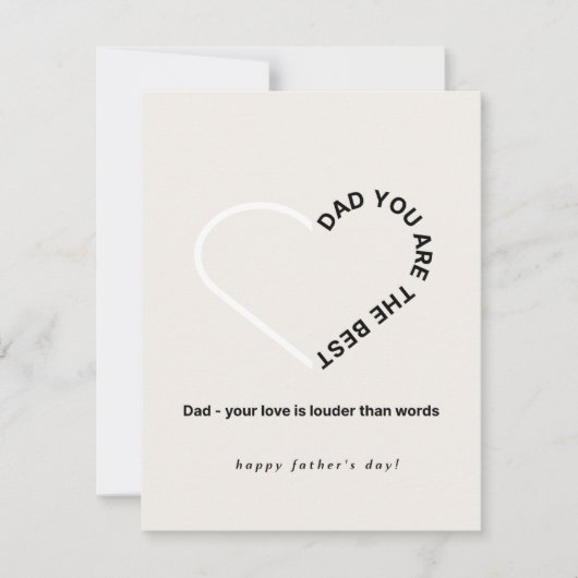 Bonne carte de remerciements de fête des pères (Devant)