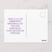 Bonne Carte de remerciements des professionnels de (Dos)