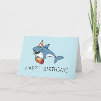 Bonne carte de requin d'anniversaire