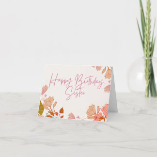 Bonne carte de soeur d'anniversaire